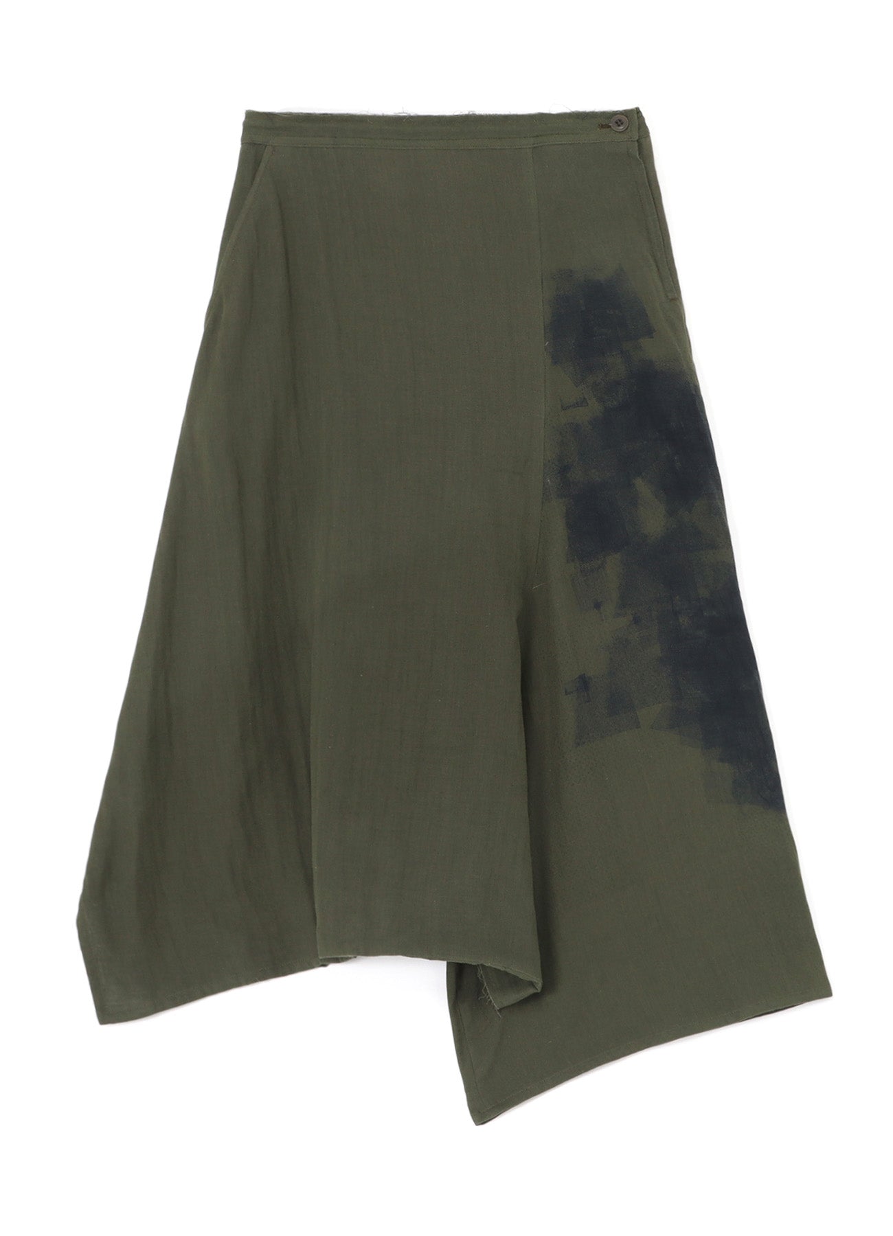 Soft & Breathable Cotton Double Gauze Asymmetrical Pants with Waist Tie - Flowy Blurred Net Print for Casual Wear, Boho Style & Summer Outfits