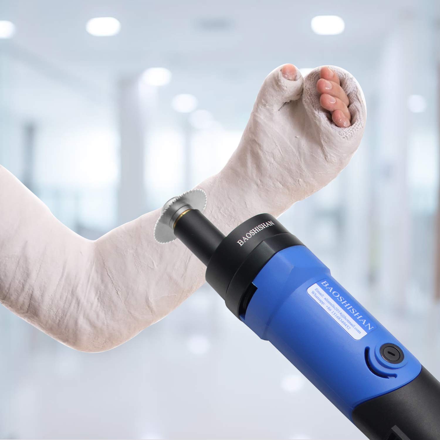 BAOSHISHAN Electric Plaster Cast Cutter - Adjustable Speed Plaster Saw for Polymeric Materials, 220V - Ideal for Medical Clinics, Emergency Rooms & Orthopedic Cast Removal
