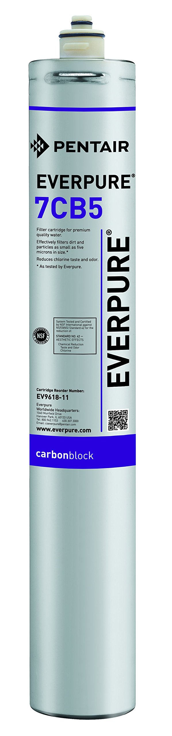 Everpure EV961816 7CB5 Replacement Water Filter Cartridge - High Performance Filtration for Refrigerators & Ice Makers - Pure Drinking Water Solution for Home & Office Use