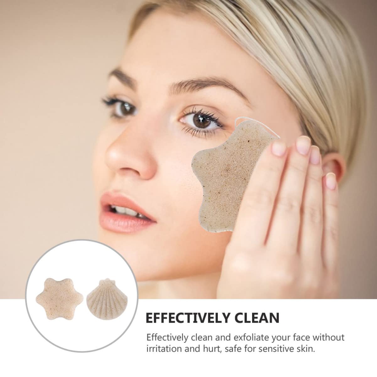 Beaupretty 4 Pack Facial Cleansing Sponges - Natural Makeup Remover Pads, Deep Cleansing & Exfoliating Cotton Puffs for Gentle Face Wash & Skin Care - Perfect for Daily Cleansing, Makeup Removal & Spa Routine