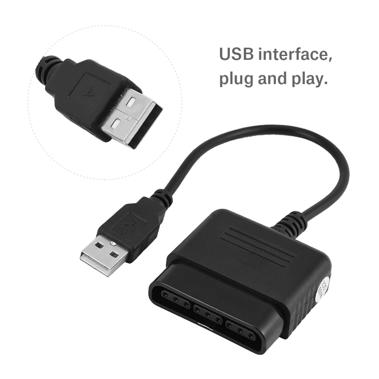PS3 & PC Controller Adapter with Dual Vibration Feedback - Compatible with Sony PlayStation 3 & Windows PC (Wired/Wireless) - Perfect for Gaming, Emulation & Retro Console Play