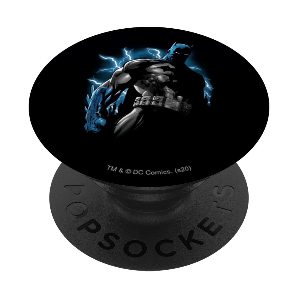 Batman Gotham Lightning PopSockets Standard PopGrip - Swappable Phone Grip & Stand for Smartphones - Perfect for Fans, Commuting, and Hands-Free Viewing
