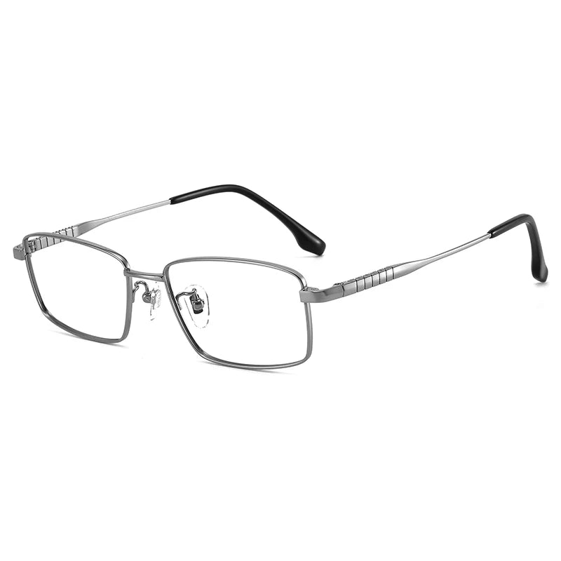 Bclear Men's Full Rim Square Titanium Eyeglasses 86699 - Lightweight Durable Frame for Work, Reading & Everyday Use