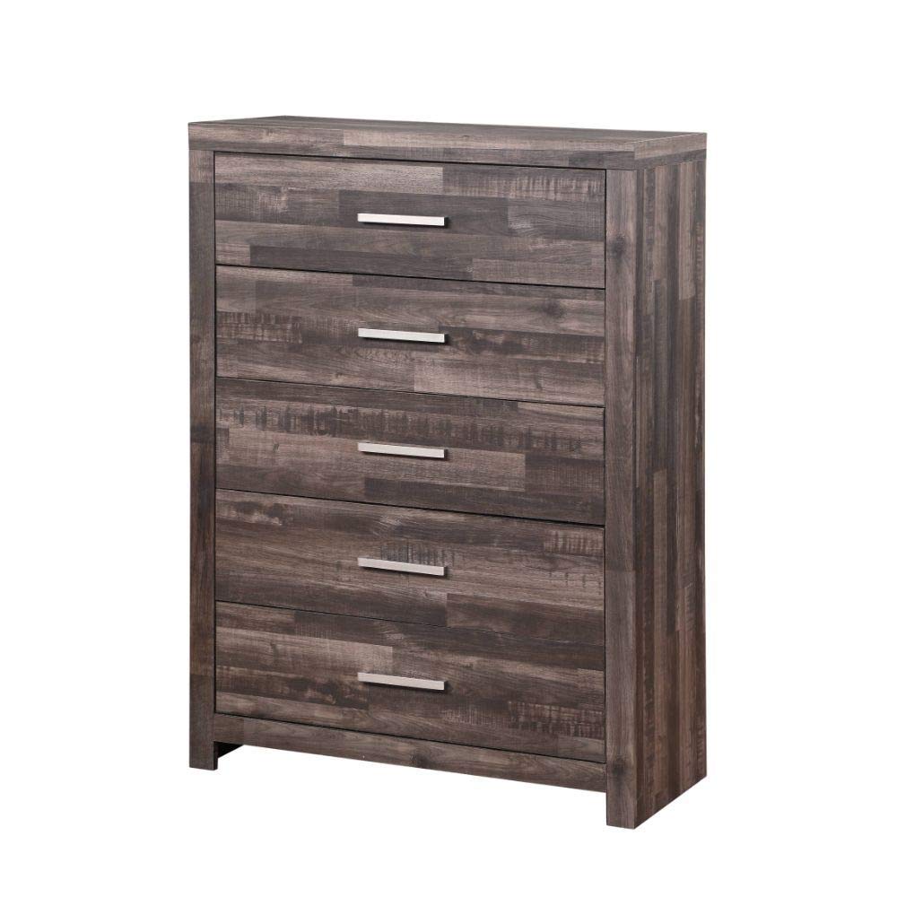 HuaZo Juniper Chest 22166 Dark Cherry Wooden Bedside Table - 34