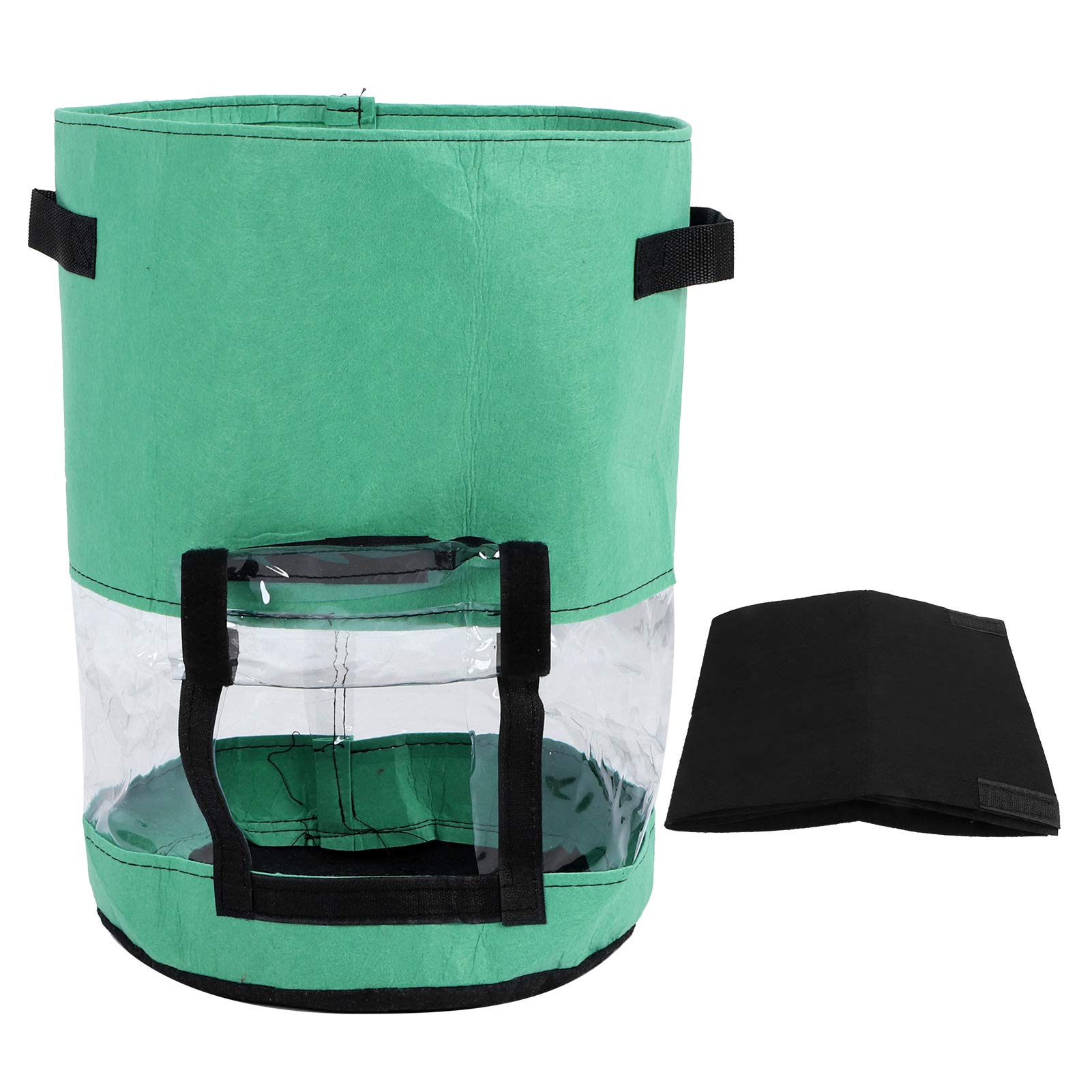 Fdit 360° Transparent Potato Grow Bag - 43L Plant Growing Container for Garden & Indoor Gardening | Perfect for Potatoes, Vegetables, and Herbs