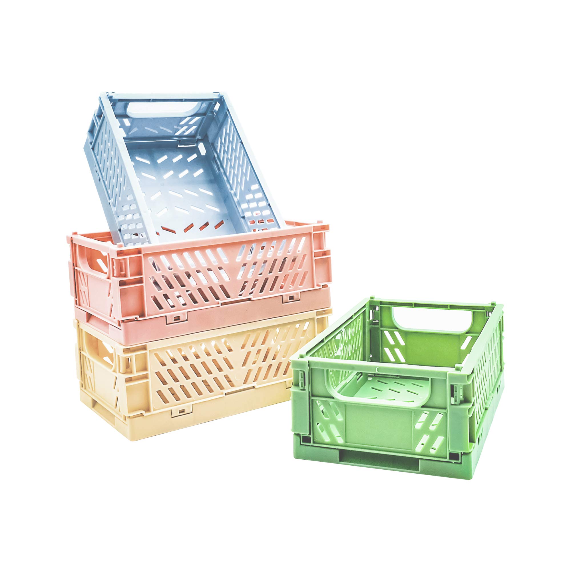 4-Pack Mini Plastic Baskets for Storage - Home, Kitchen, Office Organizer (5.9x3.8x2.2) - Perfect for Shelves & Clutter Control