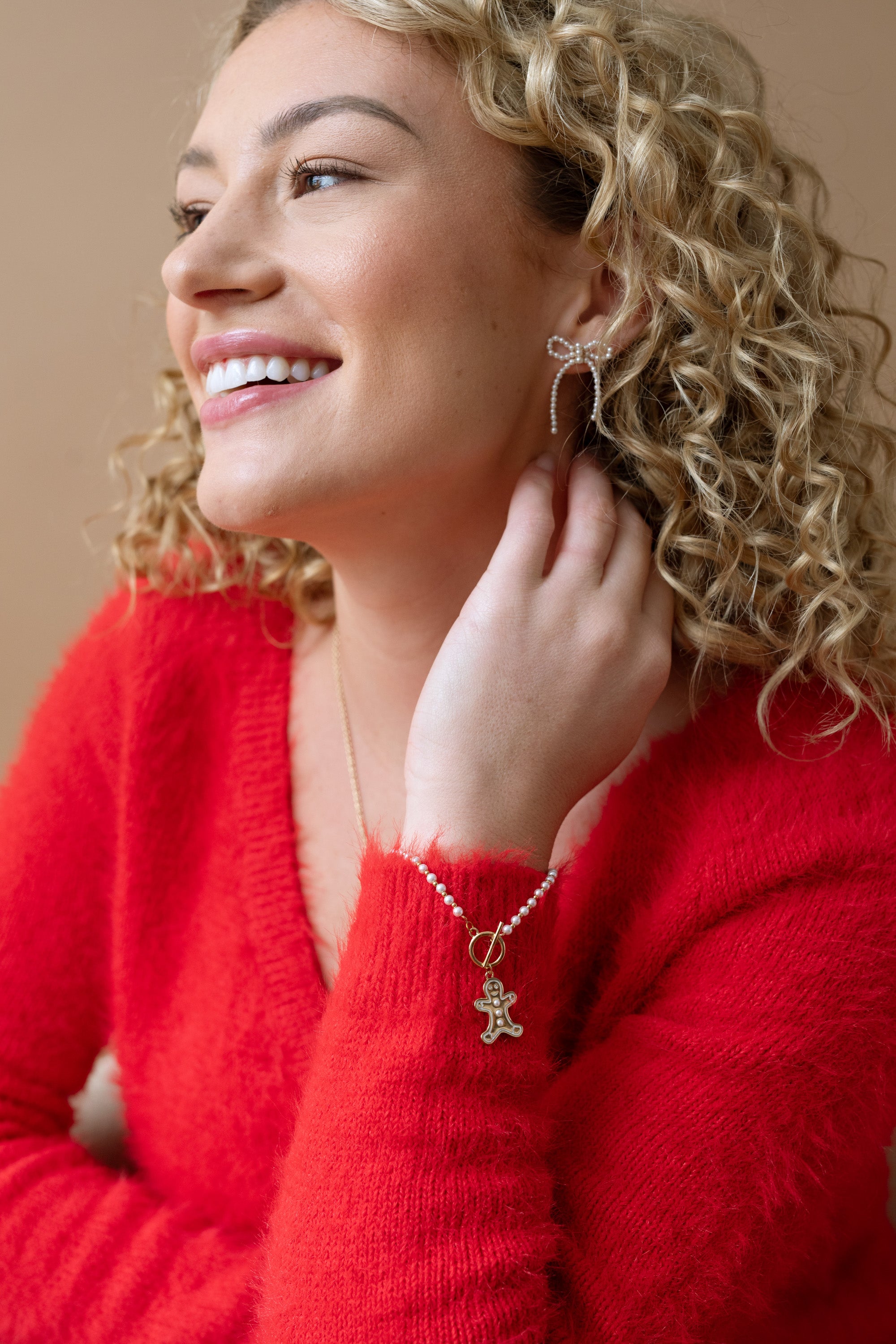 Gingerbread Toggle Bracelet - Christmas Holiday Jewelry Gift for Women - Perfect for Festive Parties & Winter Celebrations