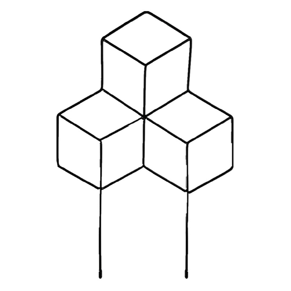 MAOSUO 3D Cube Garden Plant Support Frame - Sturdy Climbing Plant Trellis for Vines & Flowers | Perfect for Outdoor Gardens, Balconies & Vertical Gardening