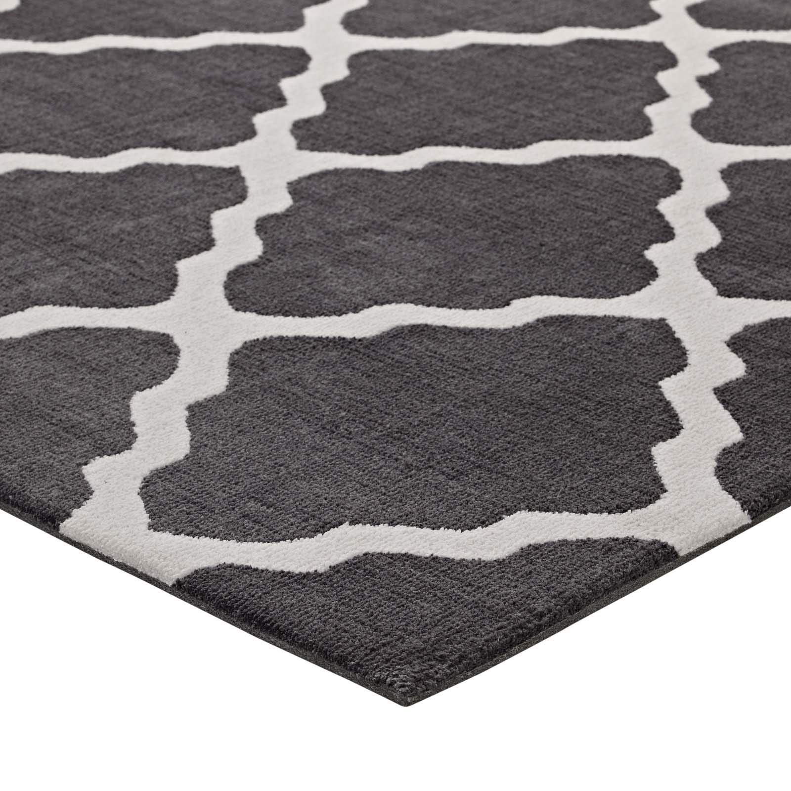 Modern Contemporary Urban Living Room Rug - Soft Fabric Area Carpet in Multi-Gray Shades | Perfect for Lounge, Bedroom & Office Decor