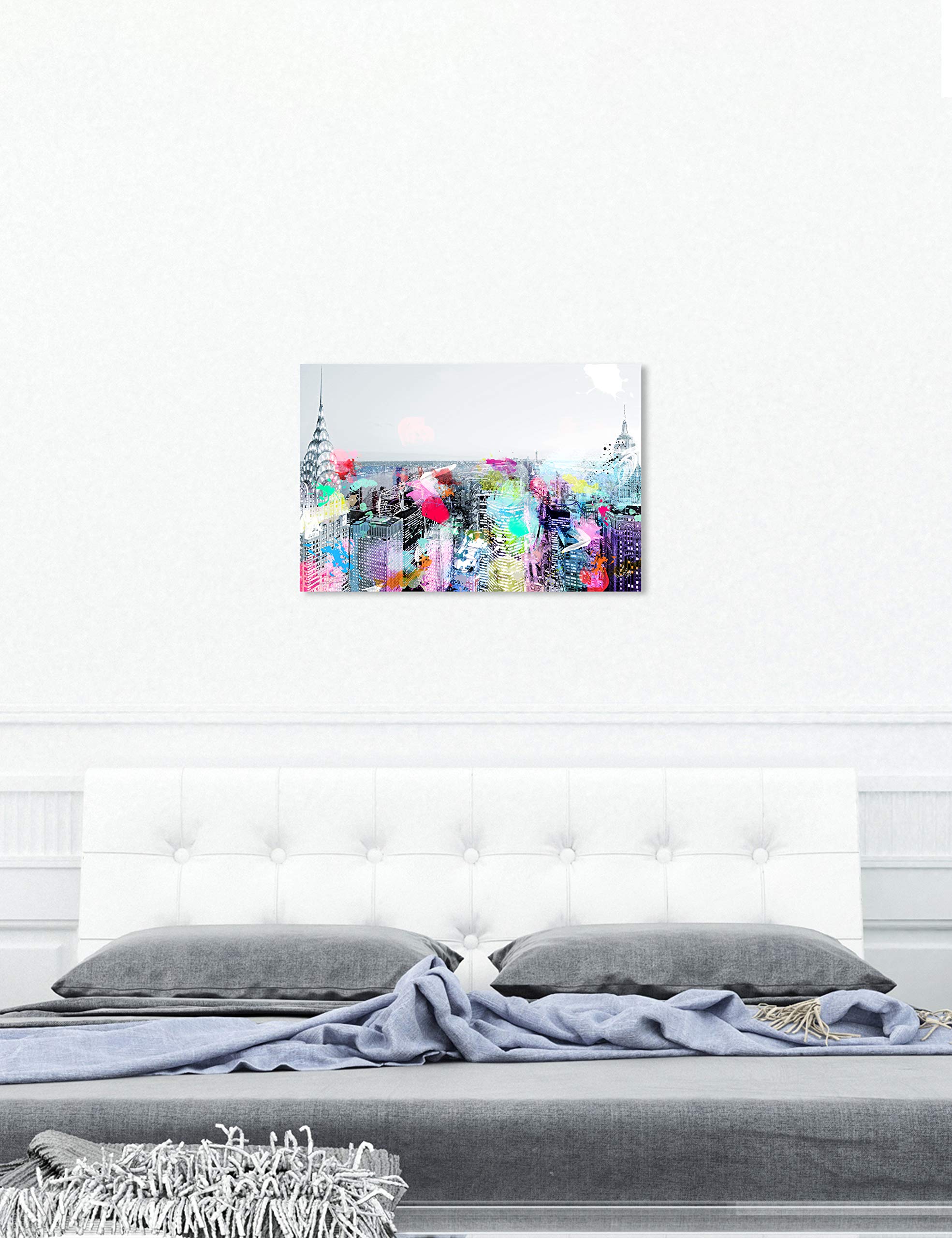 Under The City Lights - Stunning Cities and Skylines Wall Art Canvas Prints for Home & Office Decor | Modern Urban Landscape Painting for Living Room, Bedroom