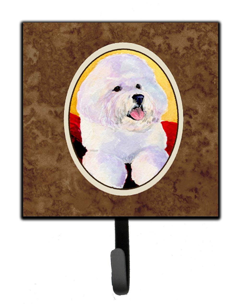 Caroline's Treasures SS8921SH4 Bichon Frise Wall Hook Organizer - Key Holder, Coat Rack, Leash Hanger for Entryway, Kitchen, Bathroom | Perfect for Hanging Keys, Towels, Aprons, Dog Leashes & More