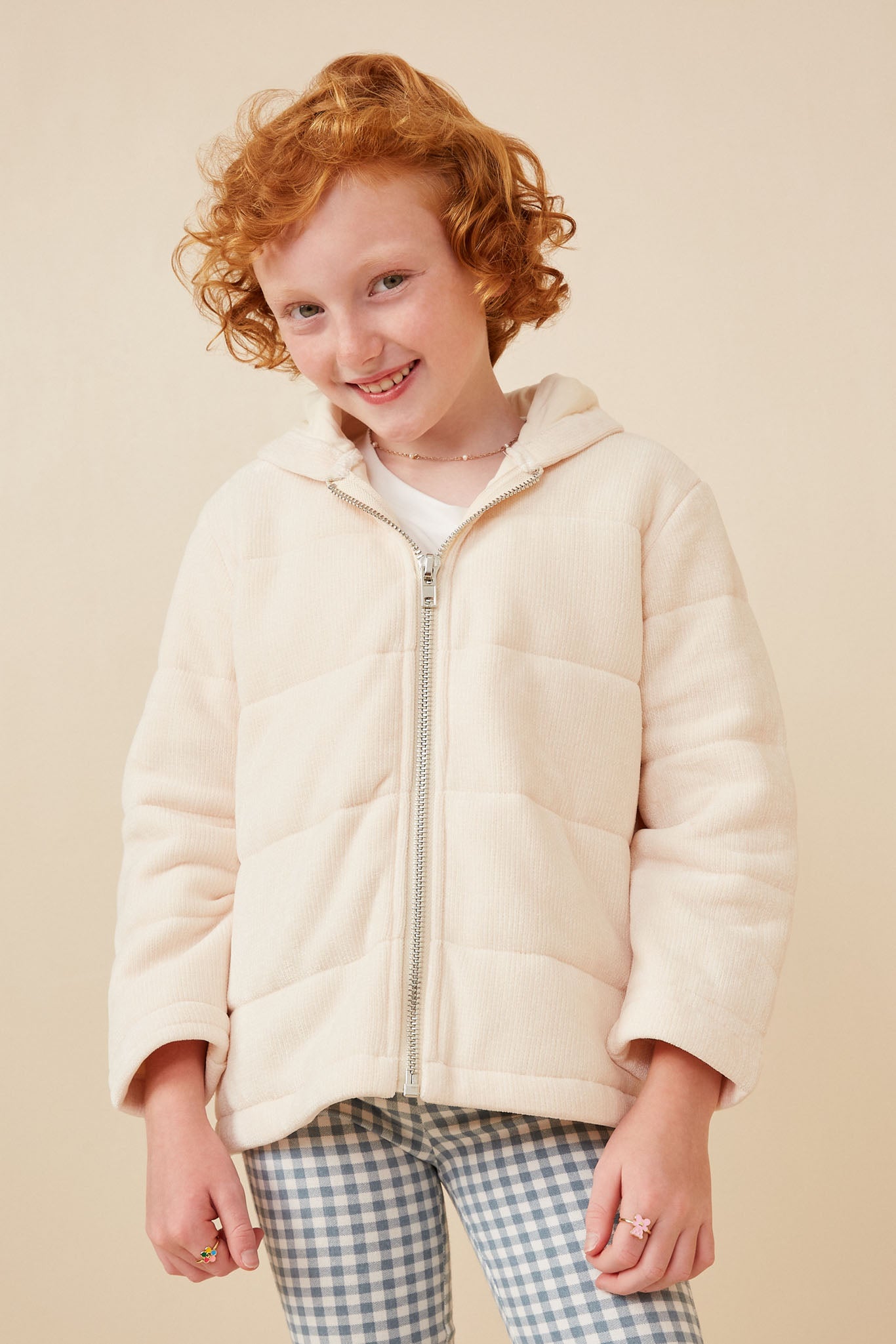 Soft Chenille Padded Hooded Jacket for Women - Cozy Winter Outerwear for Casual Wear & Outdoor Activities
