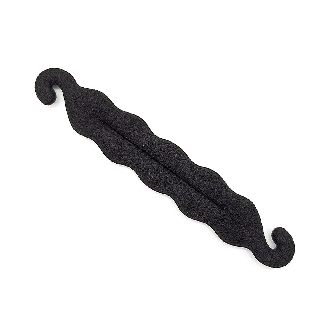 Kiyan 2-Pack Black Hair Donut Bun Maker - Magic Twist & Turn Hair Styler Sponge for Quick Updos | Perfect for Parties, Weddings & Everyday Hairstyles