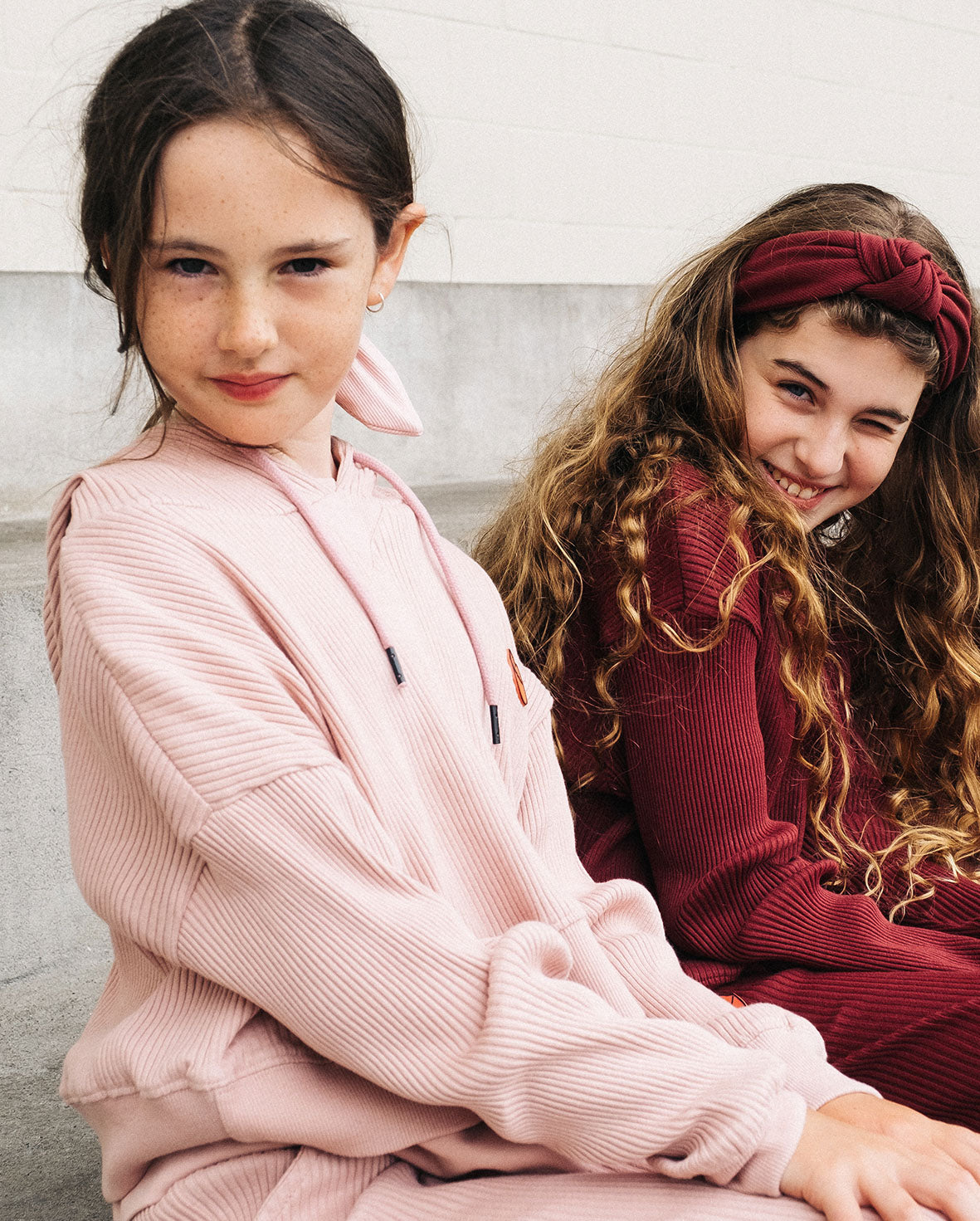 TGC Rib Cotton Crop Hooded Sweatshirt for Women - Soft Baby Pink Pullover Hoodie | Casual Streetwear, Loungewear & Spring Fashion Outfits