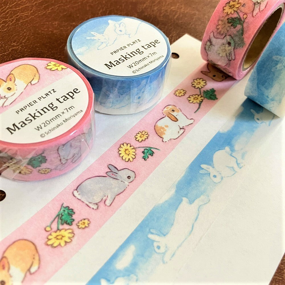 Bunny Clouds Washi Tape - Decorative Japanese Paper Tape for Scrapbooking, Journaling, DIY Crafts, Gift Wrapping - Perfect for Bullet Journals, Planners, and Home Decor
