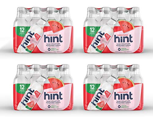 Hint Water Watermelon Flavored Water - 48 Bottles (16.9 fl oz each) | Refreshing Hydration for Workouts, Office & On-the-Go | Sugar-Free, Naturally Flavored Wellness Drink