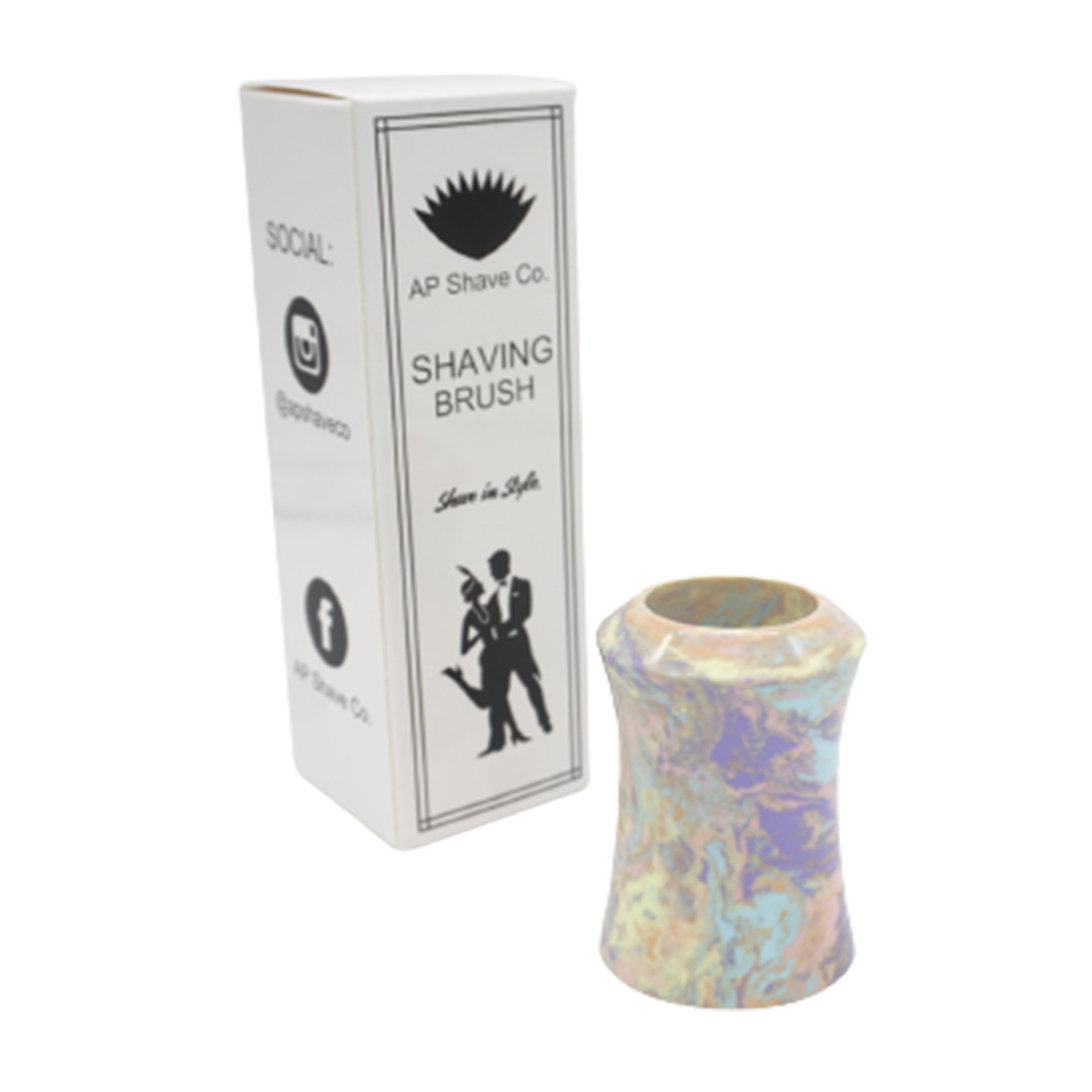Handmade Spring Pastel Tie Dye Shaving Brush Handle - Fits 24mm & 26mm Knots - Perfect for Wet Shaving & Grooming Gifts