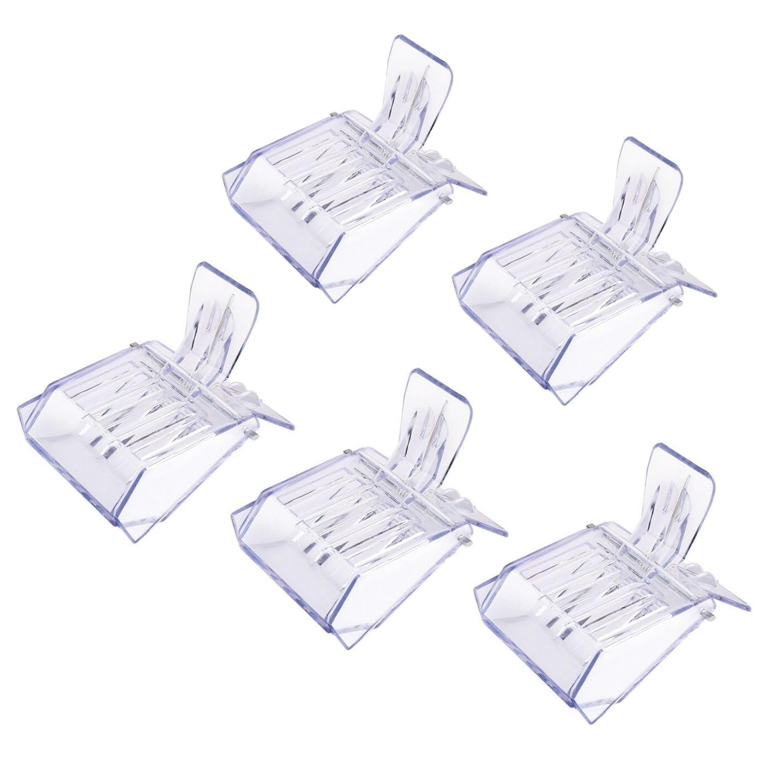Flexzion 5-Pack Transparent Bee Queen Clips - Easy One-Handed Queen Bee Catcher for Marking & Handling | Beekeeping Essential for Hive Management & Queen Rearing