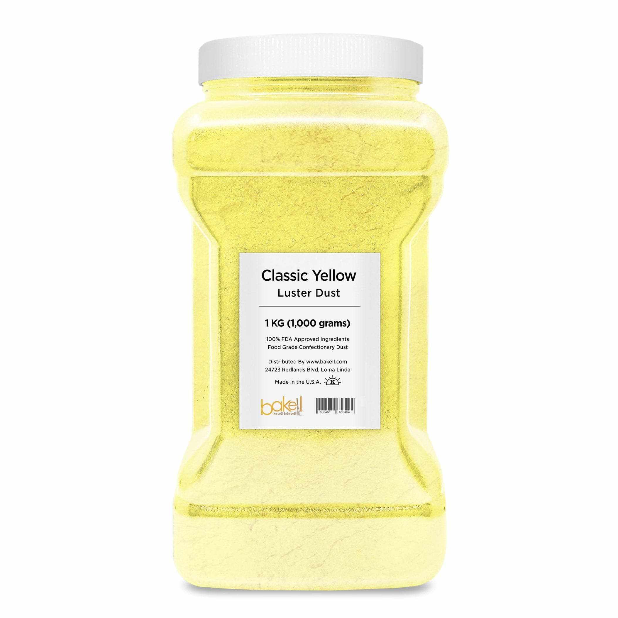 Premium Edible Luster Dust - Classic Yellow (Bulk Size 1LB) for Cake Decorating, Cookie Icing & Chocolate Making | Food-Grade Pearl Shimmer Powder