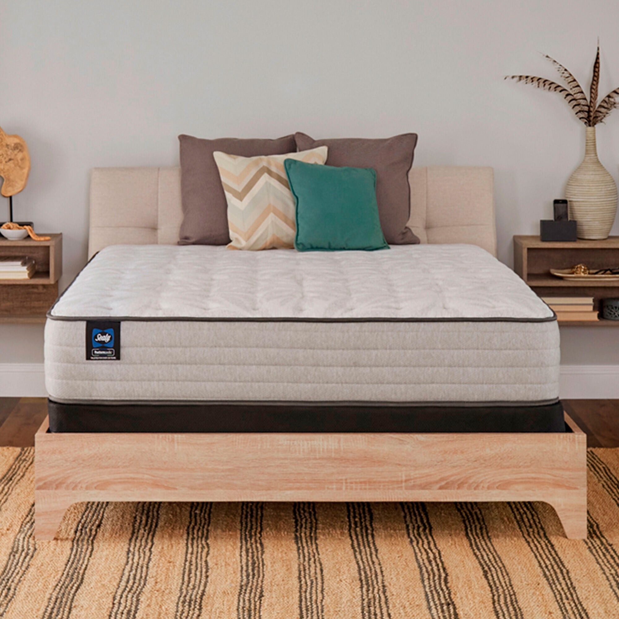 Sealy Posturepedic Spring Bloom Medium Firm Mattress - Queen Size Bed for Back Pain Relief & Pressure Relief - Perfect for Master Bedroom, Guest Room & Apartment Sleeping