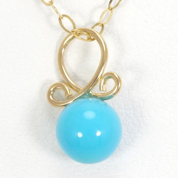 18K Yellow Gold Turquoise Necklace for Women - Elegant Handmade Jewelry Gift for Birthday, Anniversary & Special Occasions