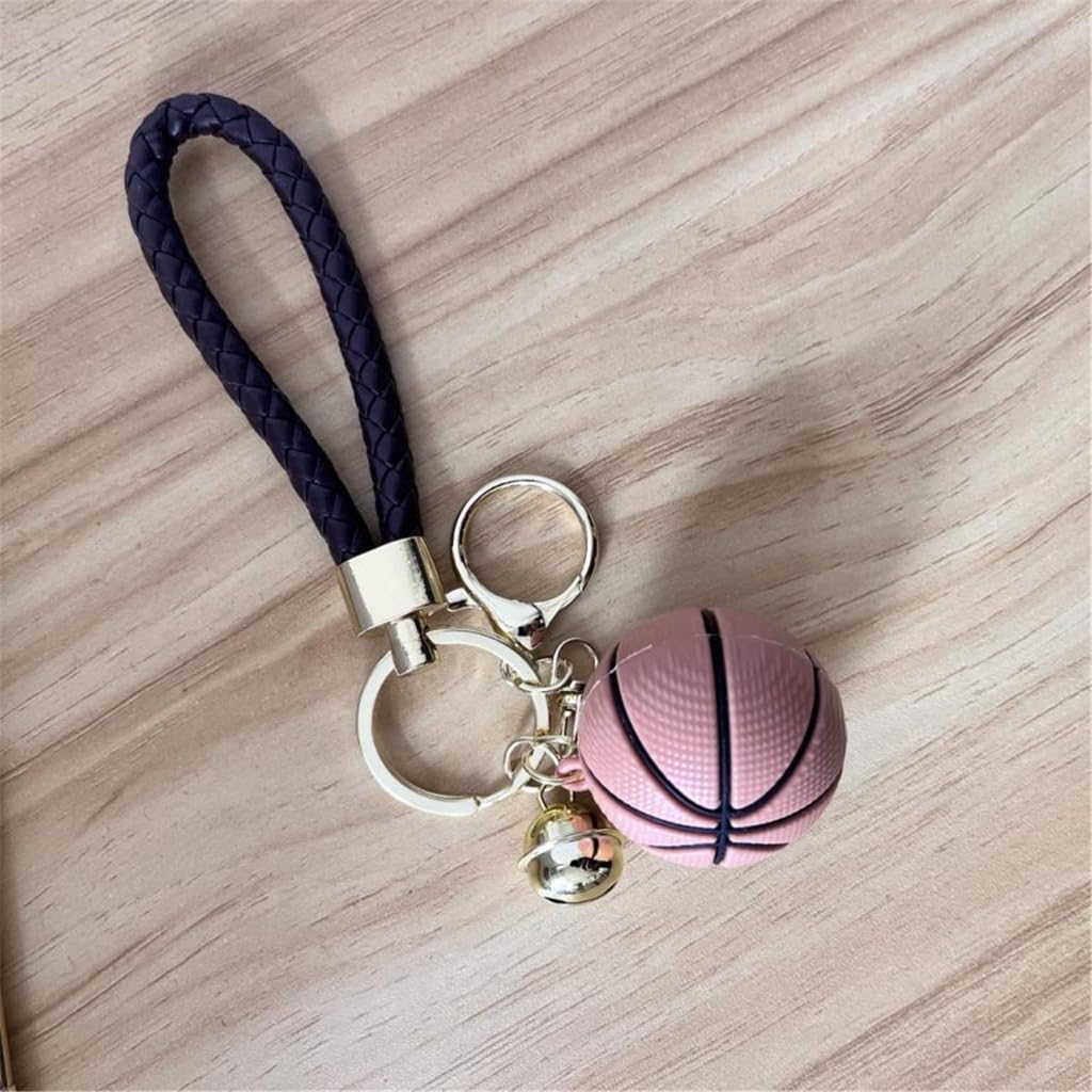 Ldabrye Basketball Keychain - Brown Sports Charm Keyring for Purse, Bag, Backpack & Handbag | Perfect Gift for Basketball Fans & Players