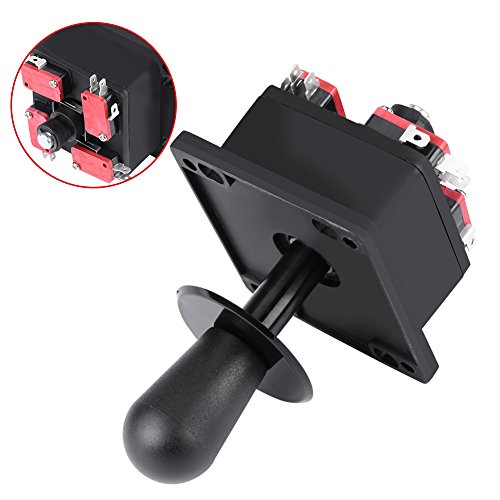 Walfront 4/8 Way Arcade Joystick with Microswitch - Replacement Joystick for Arcade Machines & PC Fighting Games - Perfect for MAME Cabinets, Retro Gaming & Home Arcade Setup