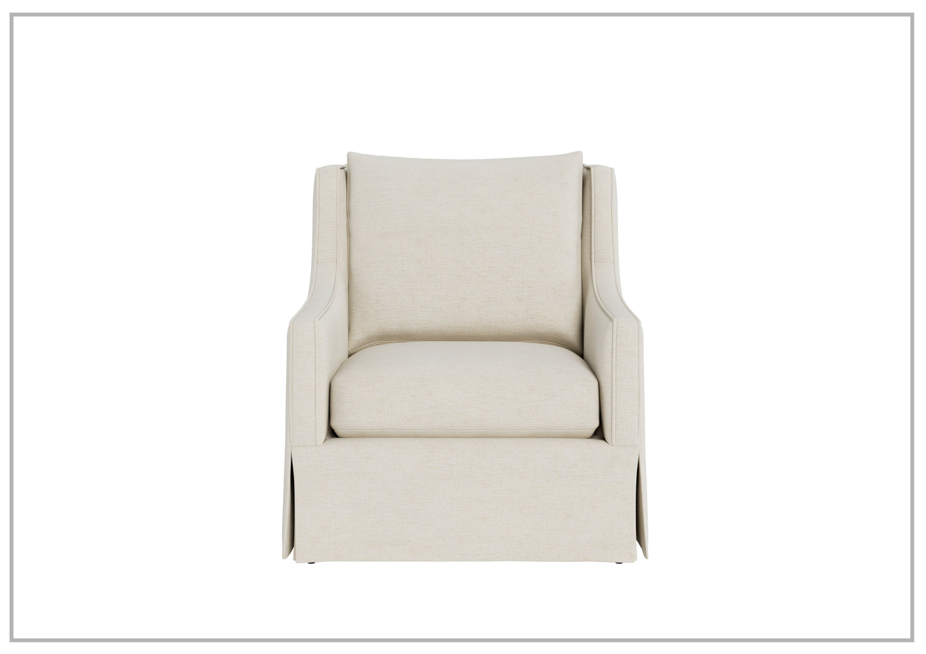 Universal Hudson Fabric Swivel Chair - Beige Rectangular Office Chair with Ivory Finish for Home, Office & Conference Room Comfort
