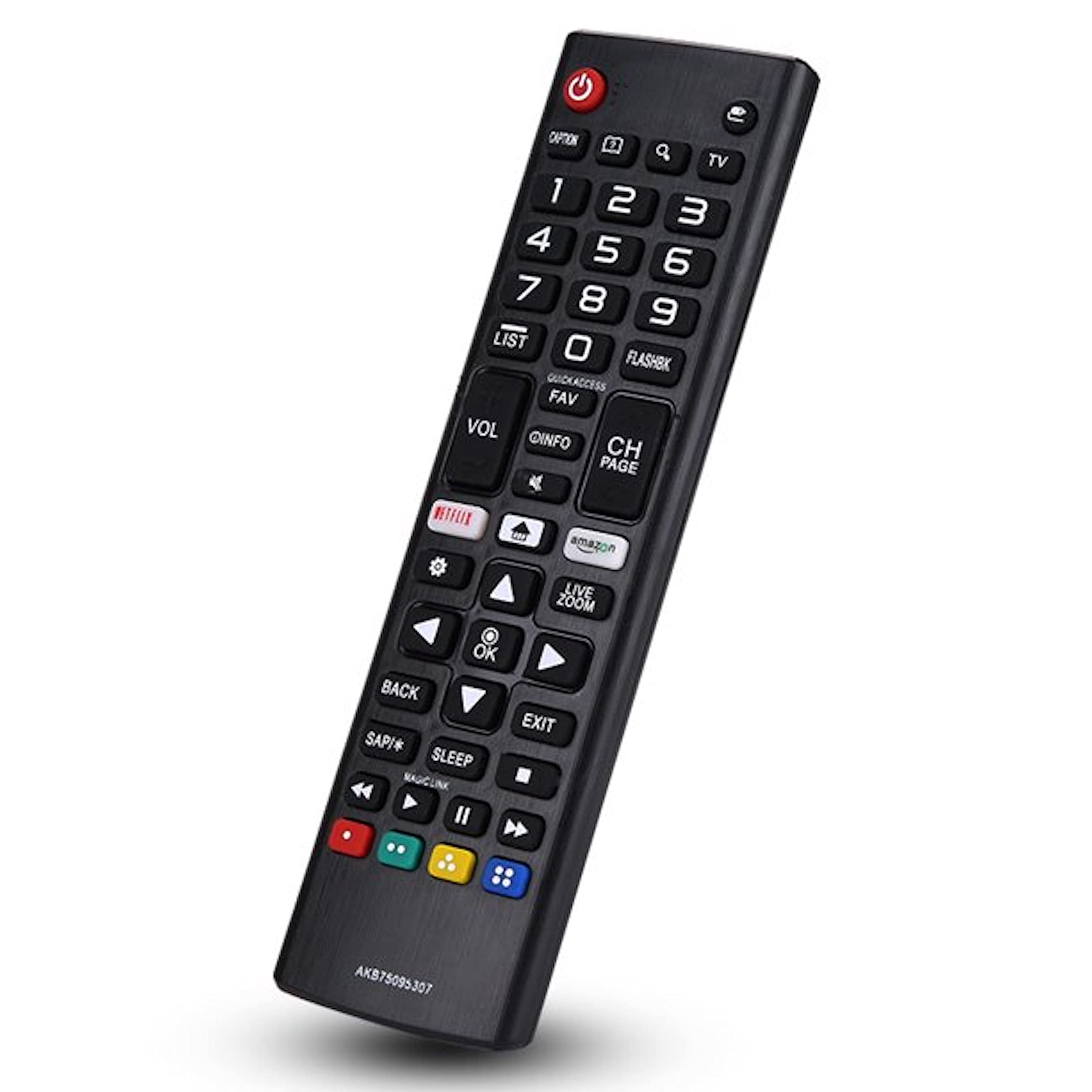 AKB75095308 Universal TV Remote Control for LG Smart TVs - Replacement Remote with Netflix & Amazon Prime Buttons | Plug & Play, No Setup Required | Perfect for Living Room, Bedroom & Home Theater