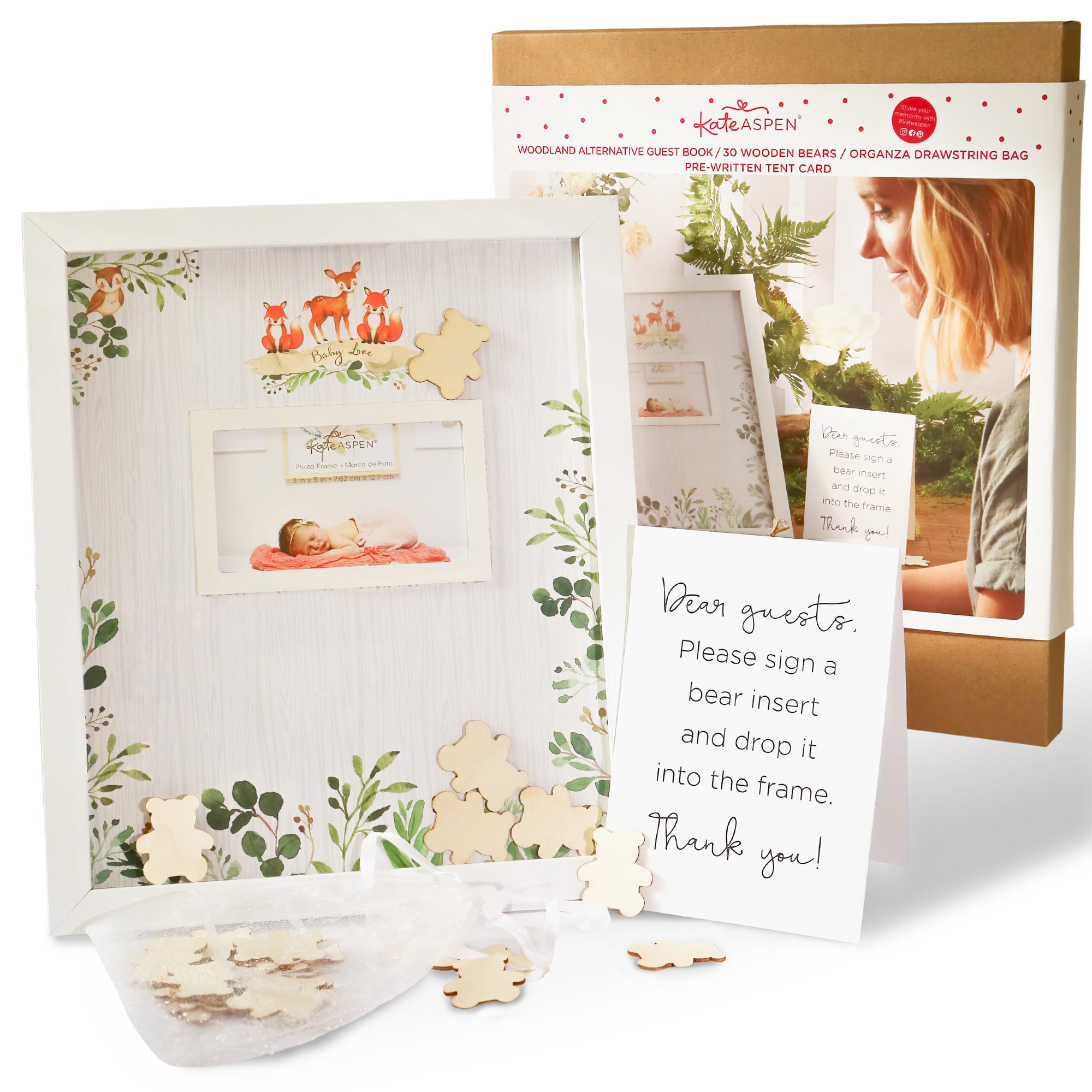 Woodland Baby Shower Guest Book - Unique Keepsake for Baby Shower Parties, Baby Welcoming & Gender Reveal Events - Perfect for Nursery Decor & Memory Scrapbooking