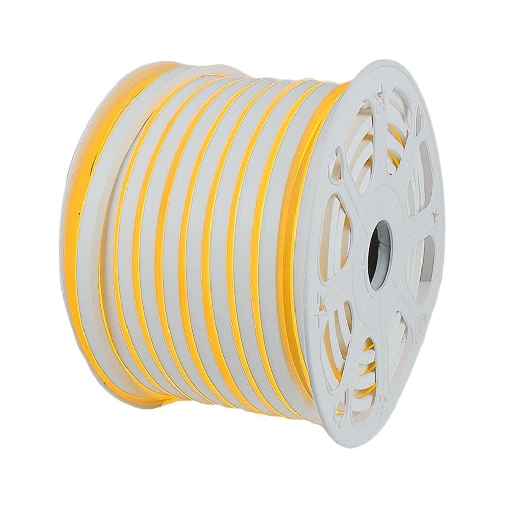 Customizable Amber LED Mini Neon Flex Rope Light Spool - 150ft, 2/5