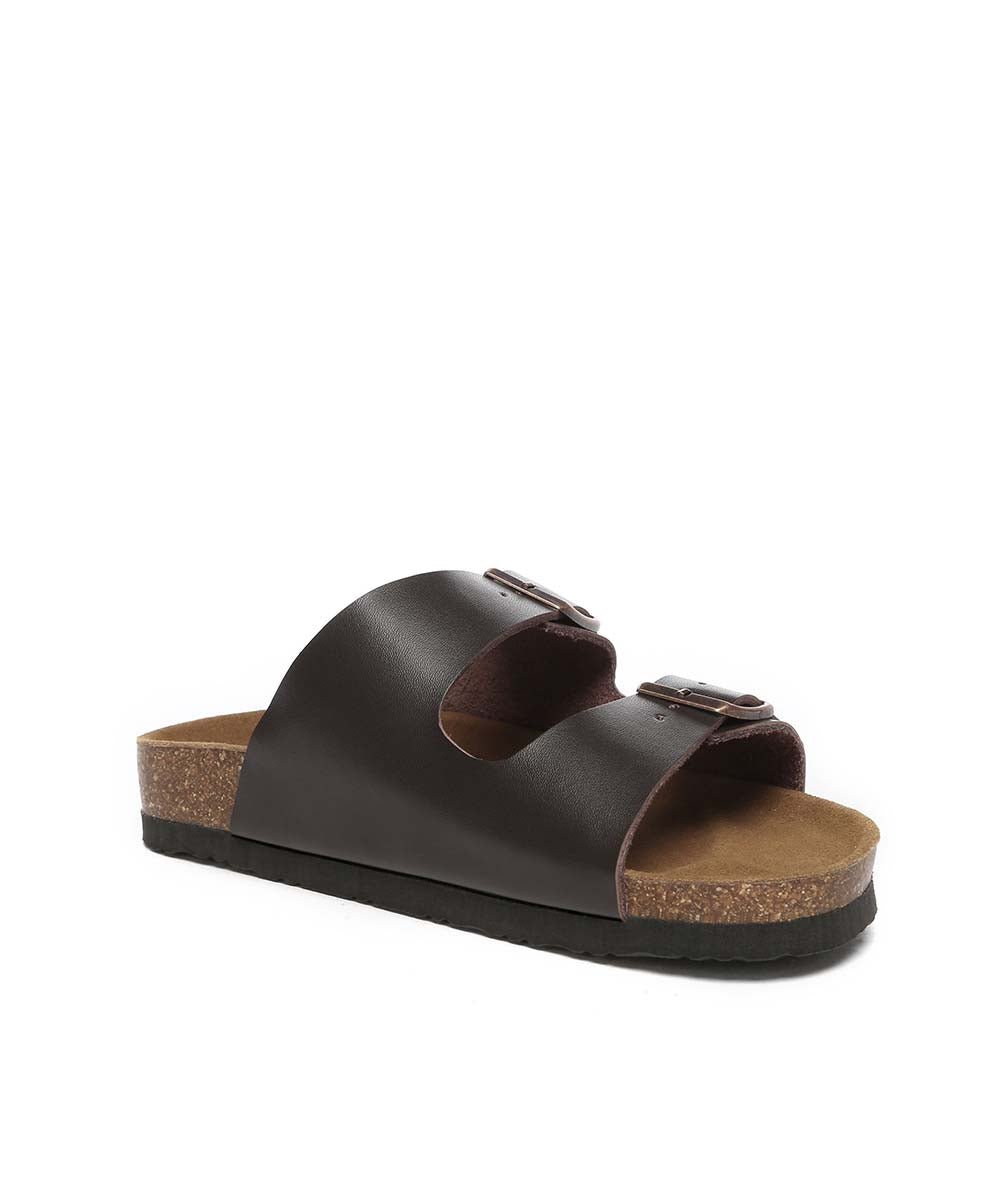 **Men's Hampton Comfortable Leather Sandals - Casual Outdoor Slip-On for Beach, Walking & Summer Travel**