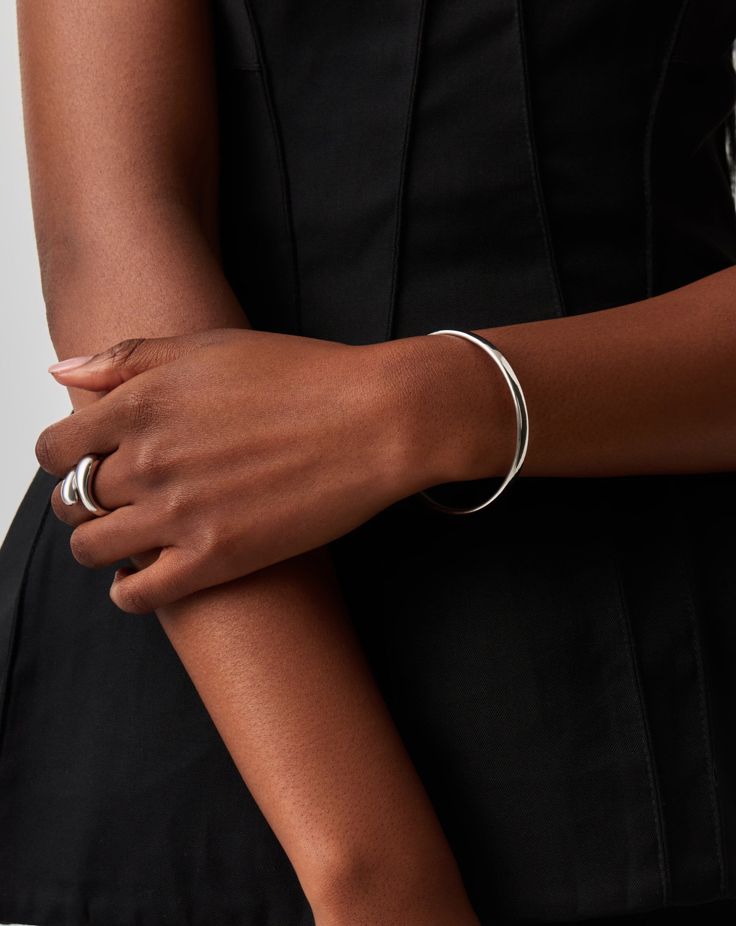 Classic Round Silver Plated Bangle Bracelet for Women - Elegant Jewelry Gift for Birthday, Anniversary & Special Occasions