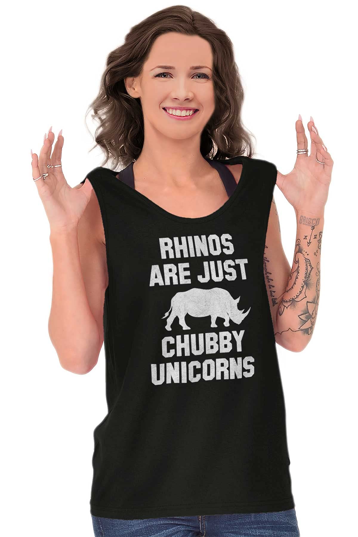 Funny Rhino Unicorn Graphic Tank Top for Men & Women - Perfect for Casual Wear, Gifts, and Unicorn Lovers