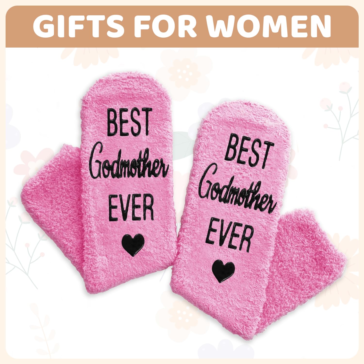 Best Godmother Gifts from Godchild - Thoughtful Present for Godmothers, Goddaughters & Godsons | Unique Mother's Day Gift for God Mom | Light Pink 'Best Godmother Ever' Keepsake (6-10