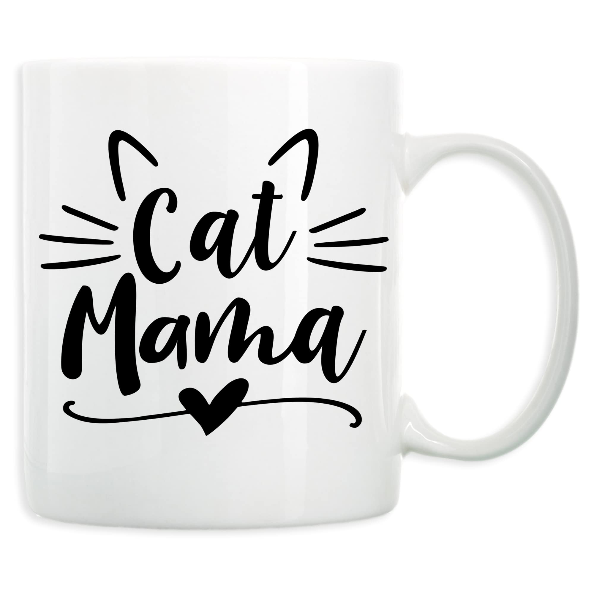 Cat Mama Mug - Cute Cat Mom Gift for Cat Lovers, Funny Cat Coffee Cup with Handle, Perfect for Cat Owners - Great for Morning Coffee, Office Use & Cat-Themed Gift Giving