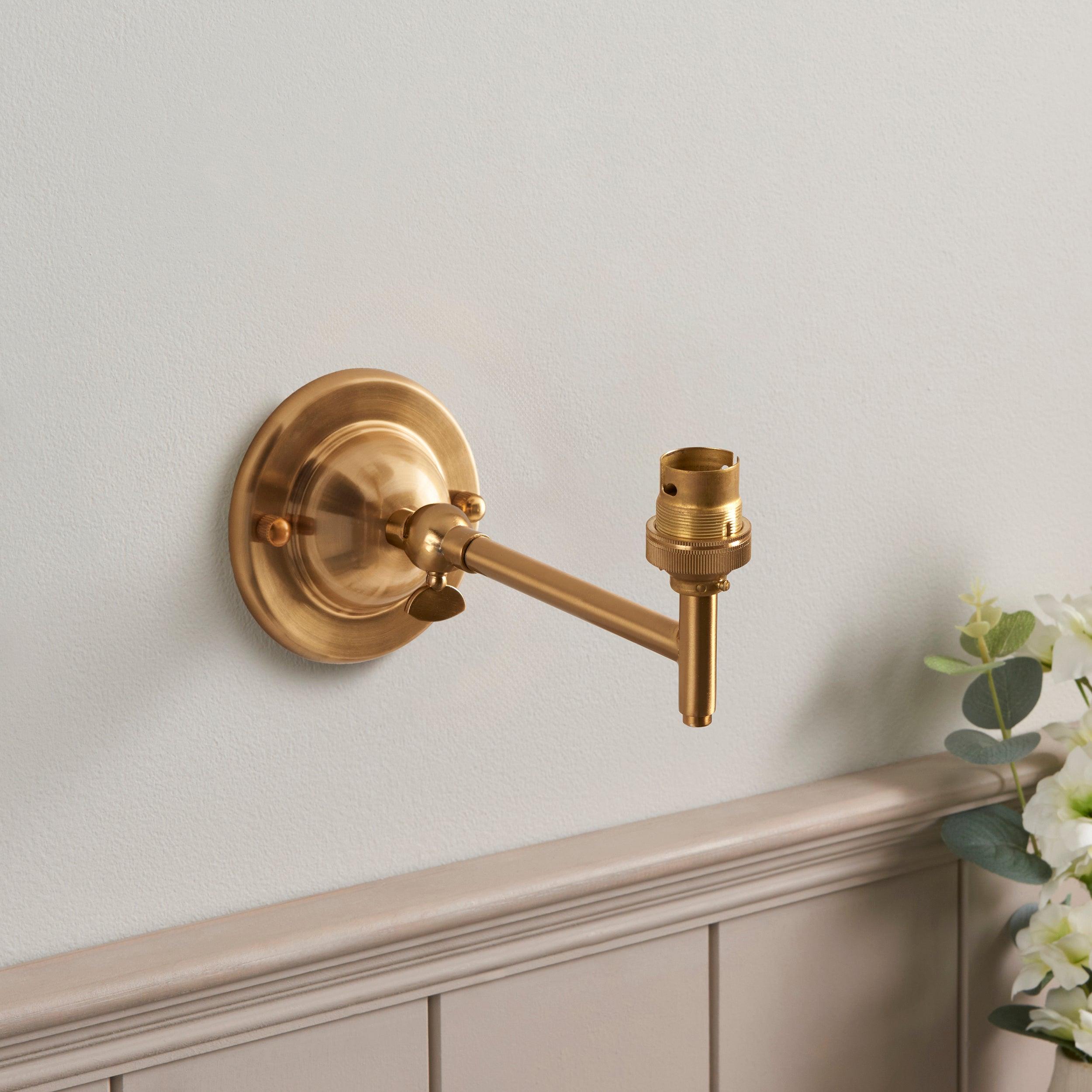 Brass Dome Fold Wall Light with Apricot Orange Shade - 16cm Fold & Zigzag Design for Bedroom, Living Room, or Hallway Lighting