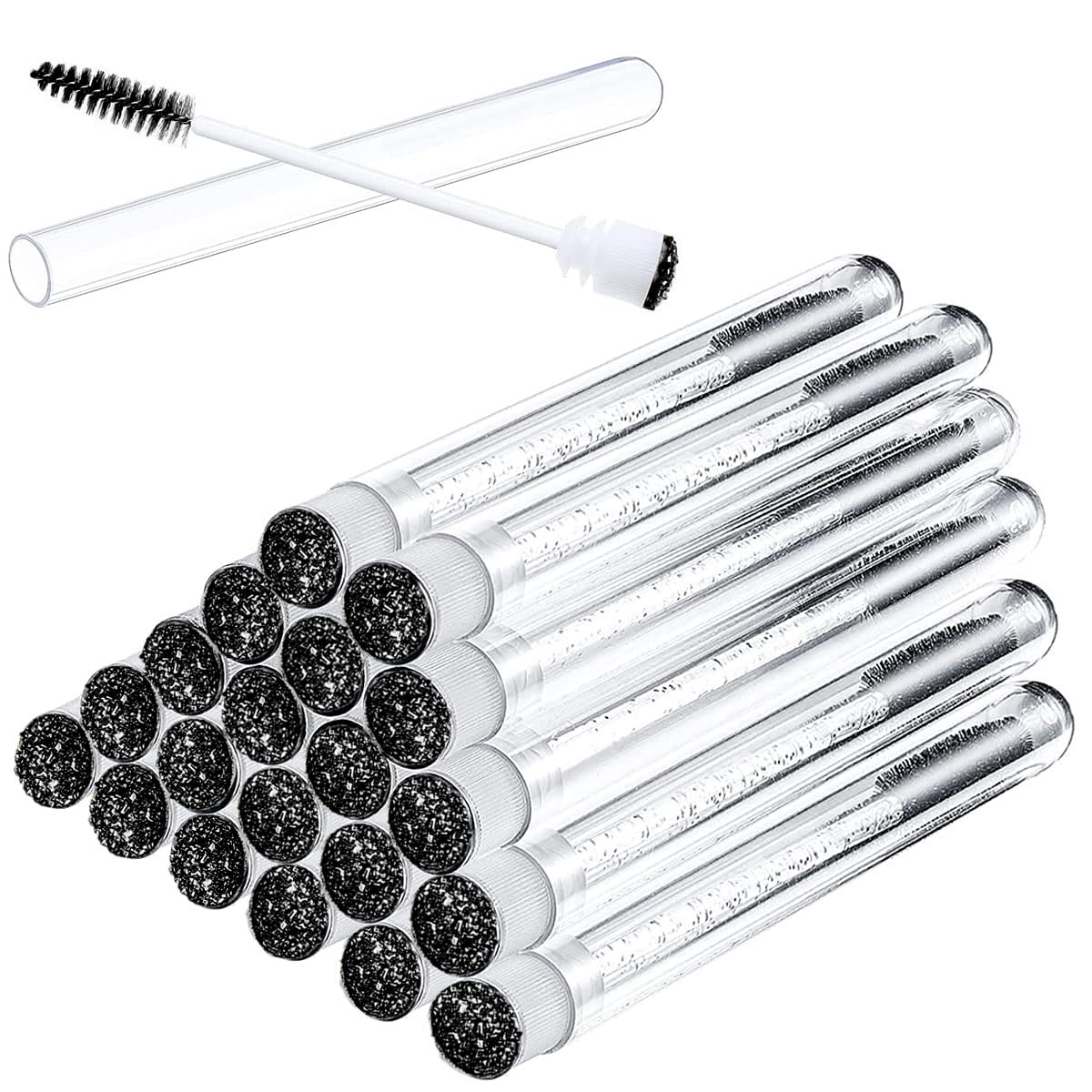 20 Pack Disposable Mascara Brushes & Empty Tubes Set - Professional Eyelash Extension Wands for Salon, DIY Lash Application & Travel Makeup Kit - Perfect for Lash Artists, Beauty Professionals & Home Use