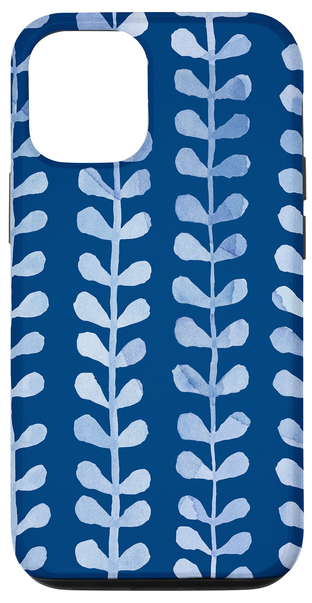 iPhone 12/12 Pro Case - Blue Tie Dye Abstract Art Design with Mid Century Modern Style | Protective Phone Cover for Everyday Use, Travel & Work