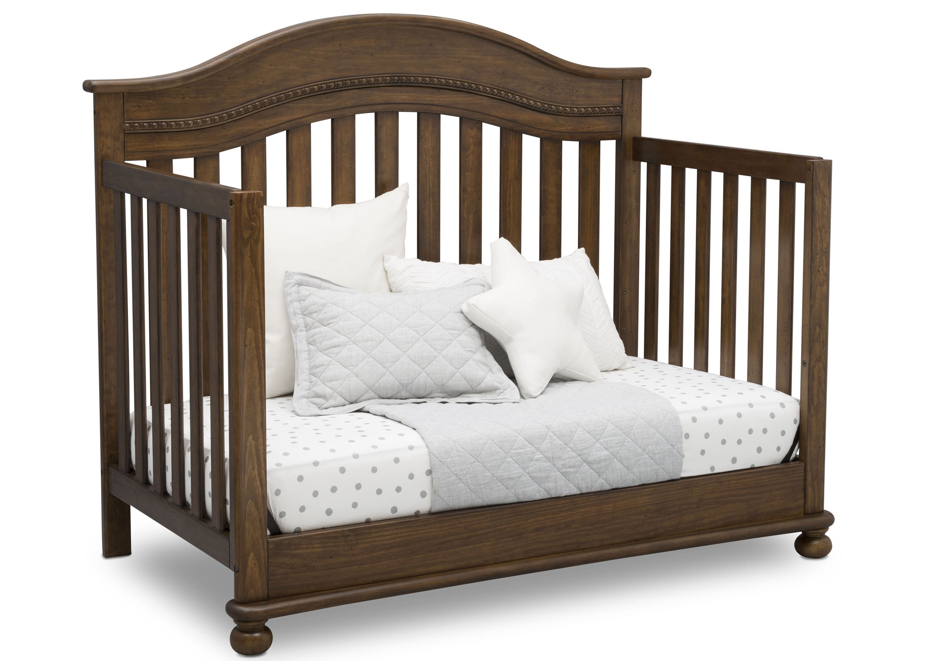 Bristol 4-in-1 Convertible Baby Crib - Toddler Bed, Daybed & Full-Size Bed Frame - Safe Nursery Furniture for Newborns & Kids - Perfect for Bedrooms, Daycare & Guest Rooms