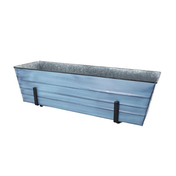 Decorative Flower Box with Sturdy Railing Brackets - Perfect for Balcony, Deck, and Window Garden Decor
