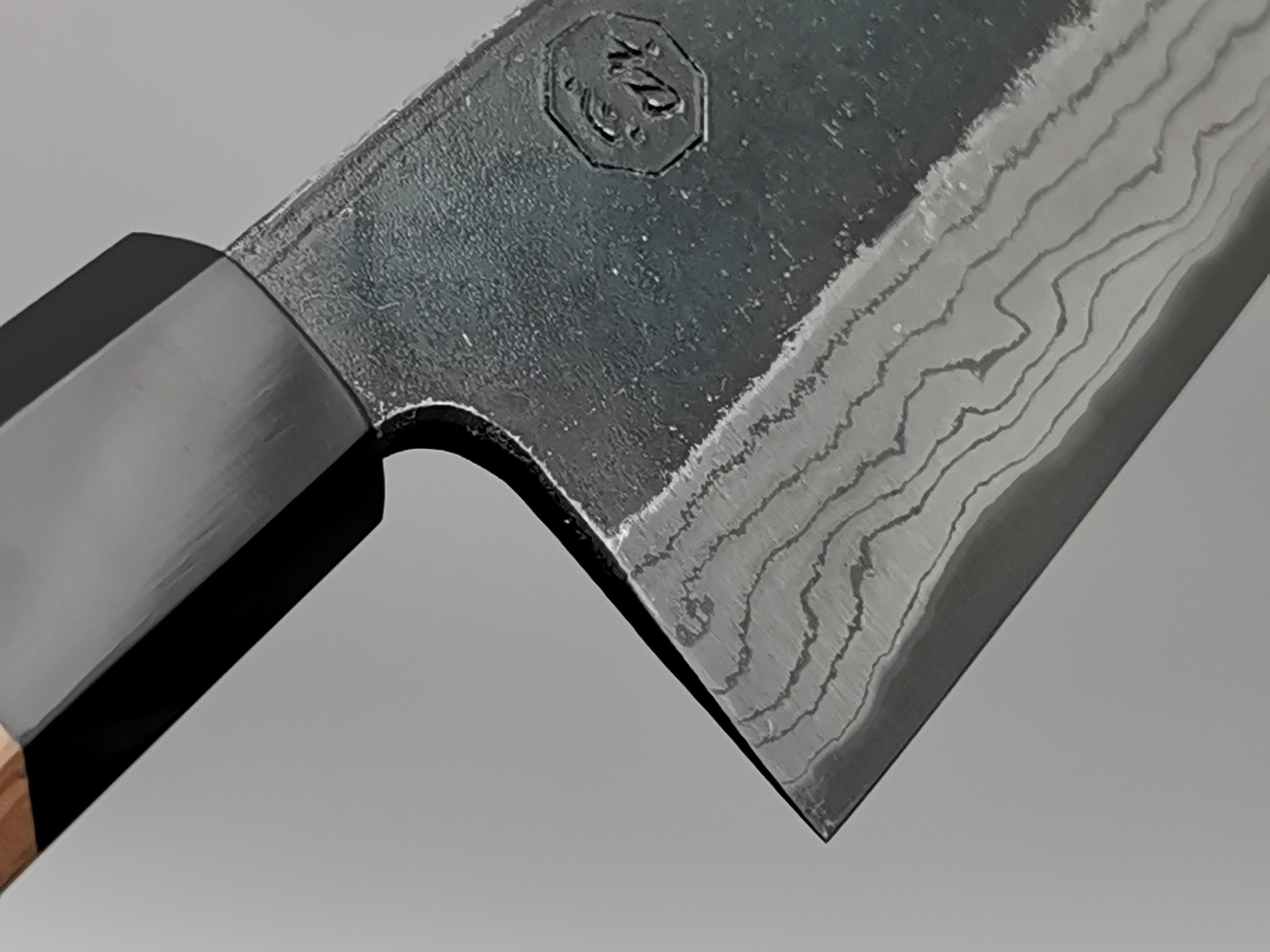Hatsukokoro Kumokage Blue #2 Nakiri Japanese Vegetable Knife - Premium Carbon Steel Blade for Professional Chefs & Home Cooking, Perfect for Slicing Vegetables & Herbs