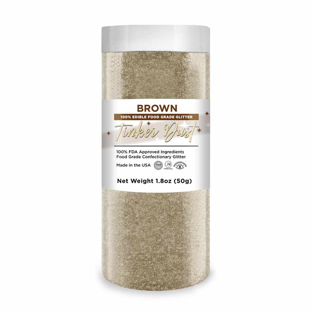 Premium Brown Tinker Dust® Glitter Bulk - 1 lb Jar for DIY Crafts, Scrapbooking & Home Decor | Non-Toxic, Fine Cosmetic Grade Glitter for Art Projects, Slime Making & Party Decorations