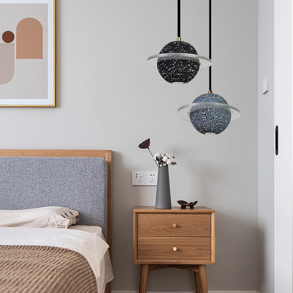Artsy Planet Pendant Light - Modern Celestial Ceiling Fixture for Bedroom, Living Room & Nursery Decor | Solar System Inspired Lighting for Home & Office