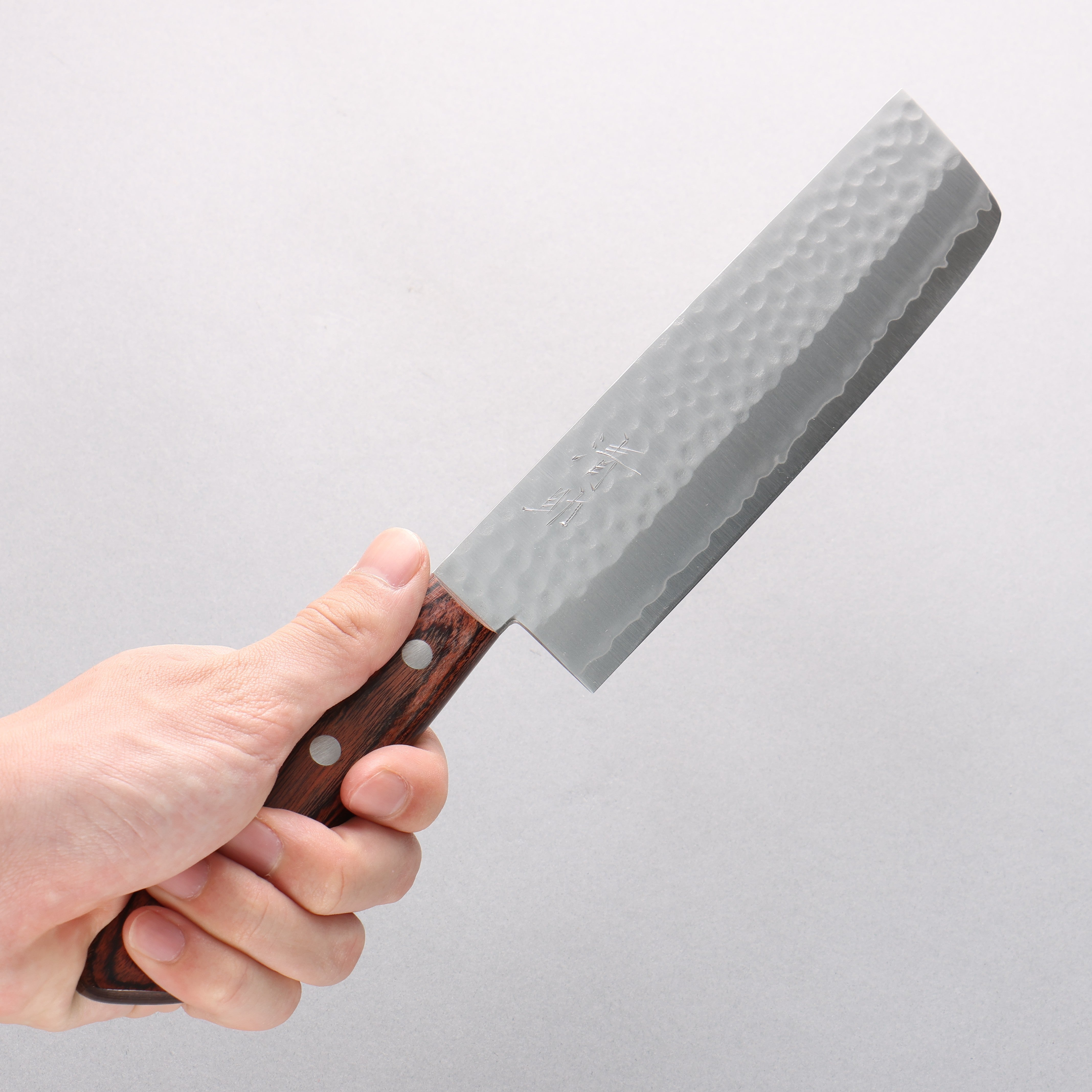 Premium Seisuke VG1 Hammered Nakiri Knife 165mm - Japanese Chef Knife with Mahogany Handle - Perfect for Slicing, Dicing Vegetables & Asian Cuisine