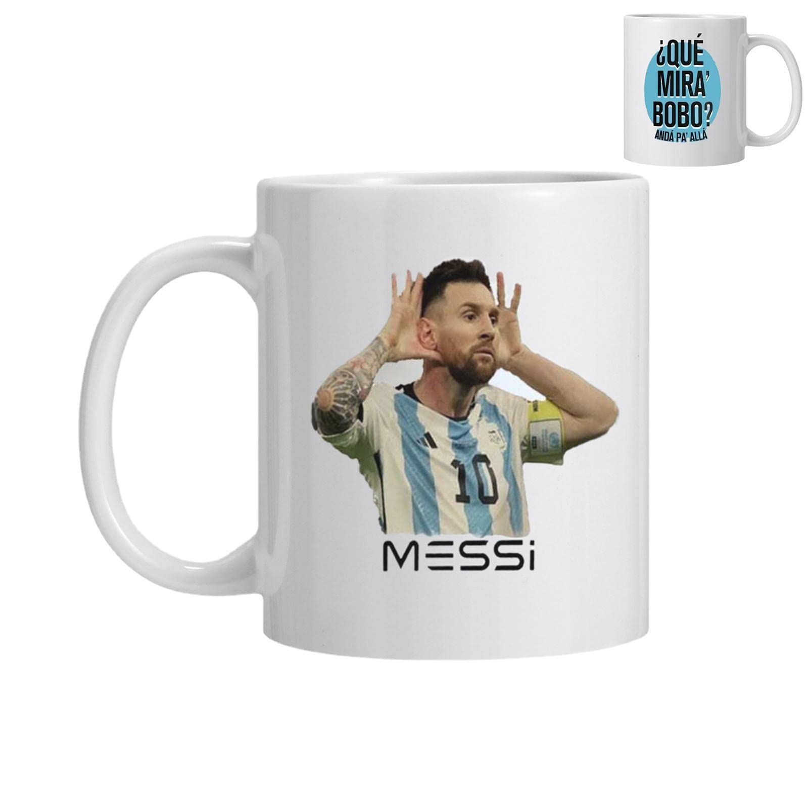 2022 Lionel Messi 11oz Ceramic Coffee Mug with Printed Design - Commemorative Soccer Cup for Fans, Boys & Gift Ideas - Perfect for Home, Office & Football Parties