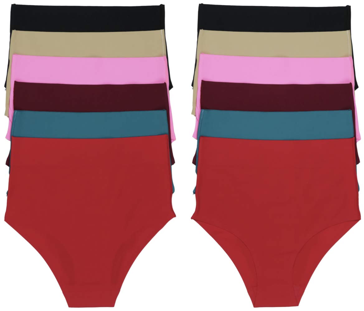 ToBeInStyle Women's Laser Cut Panties 6-Pack - Soft, Breathable Underwear for Everyday Comfort & Style | Perfect for Workouts, Yoga & Daily Wear