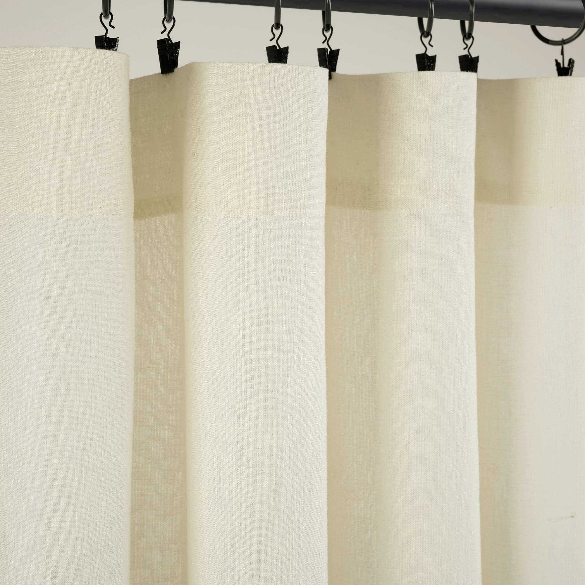 Premium Belgian Flax Prewashed Linen Cotton Blend Curtain Panel - Blackout Window Drapes for Living Room & Bedroom