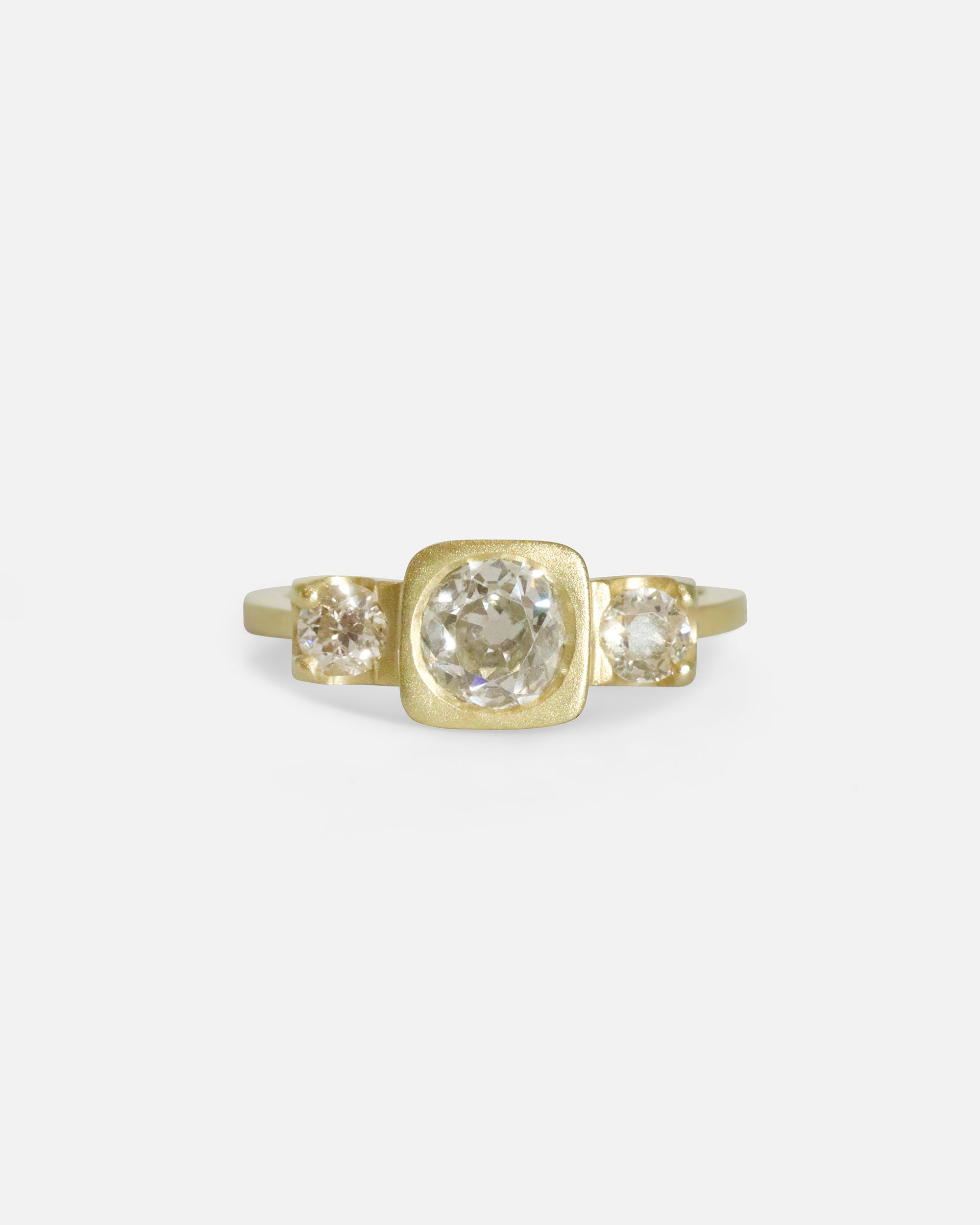 Three Wishes Vintage Old Mine Cut Diamond Ring - Elegant Antique Style Engagement & Wedding Jewelry for Special Occasions