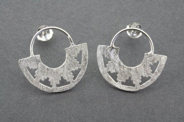 Bonampak Stud Earrings - Elegant Gold-Plated Hoop Earrings for Women | Perfect for Parties, Weddings & Everyday Wear